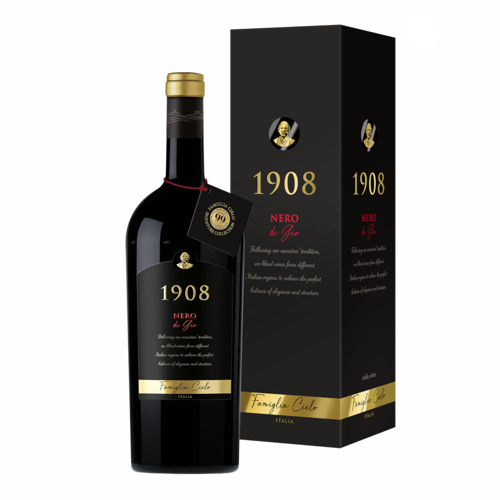 Wino Cielo 1908 Nero di Gio Magnum 14,5% czerwone półwytrawne 1500 ml kartonik