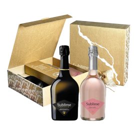 Zestaw 2 butelek wina prosecco w prezentowym pudełku