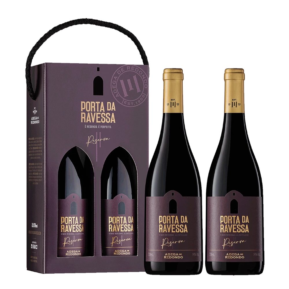 Zestaw portugalskich win Porta da Ravessa Reserva w pudełku prezentowym